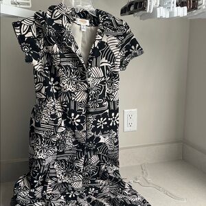 Talbots Monochrome Floral Dress